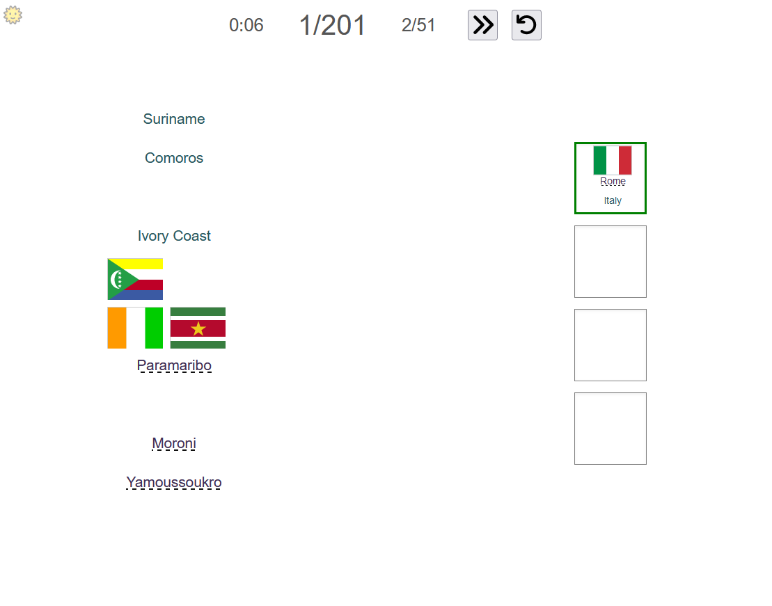 Country guesser game
